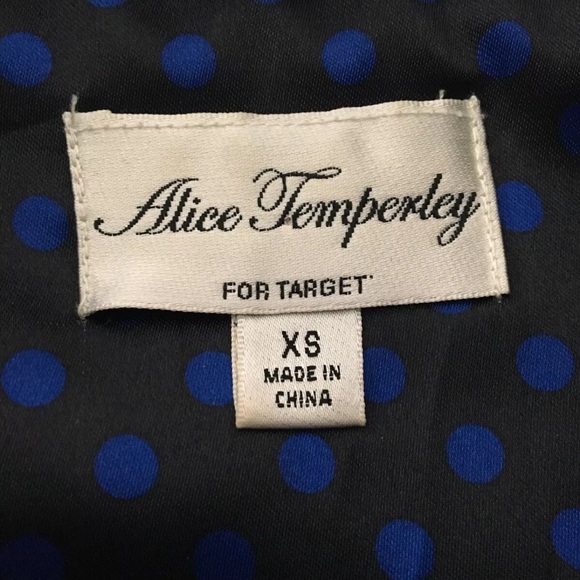 Alice Temperley Target Royal Blue Cropped Jacket XS Brushed Fleece Ruffle - Picture 6 of 7
